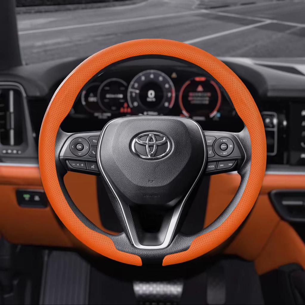 Nappa leather Car Steering Wheel Cover For Toyota Camry RAV4 Corolla 86 Reiz Wish CHR Celica Vitz Yaris Avalon Auto Accessories
