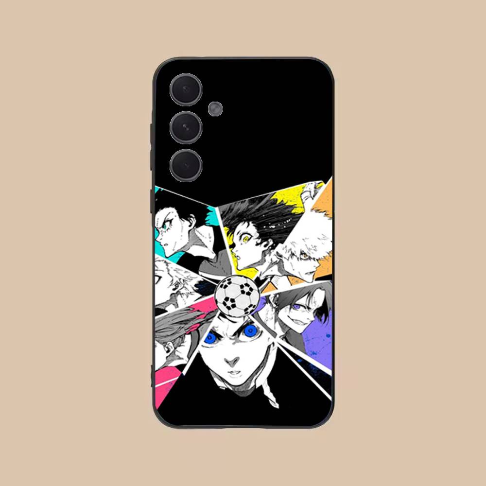 Comics B-Blue L-Lock Phone Case For Samsung S25,24,21,22,23,20,S30,Ultra,Plus, Fe,5G Silicone Cover