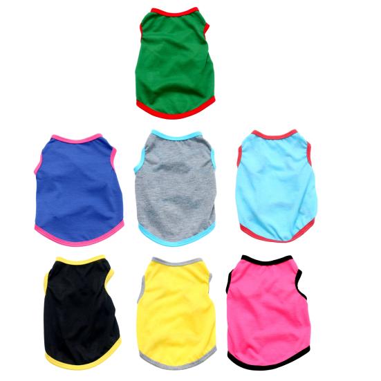 Pet Vest Anti-Hair Removal Mosquito Prevention Breathable Fabric Dog Vest Color-Blocking Design Pet Clothing