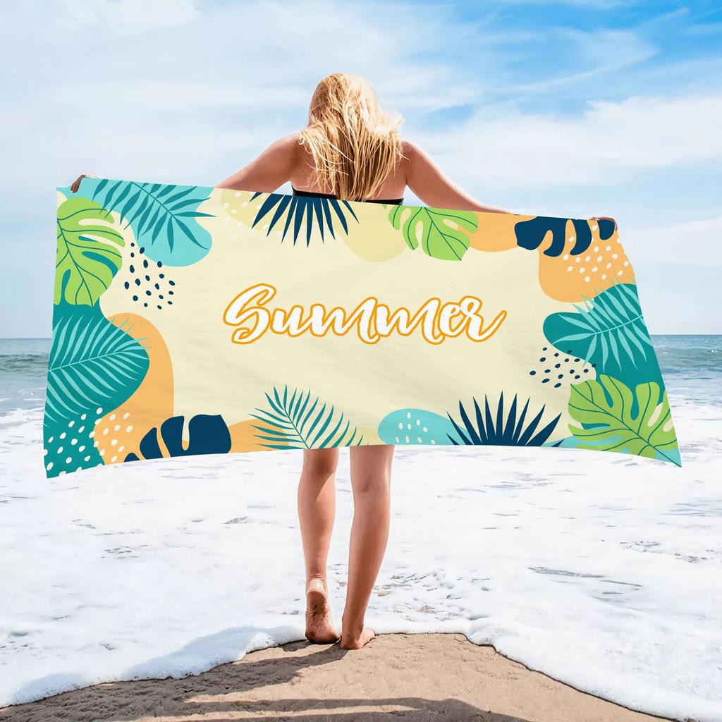 Quick-Drying Beach Towel Popular Palm Leaf Beach Towel Digital Printing Process Bath Towel