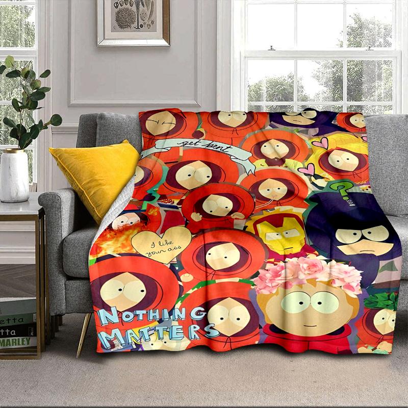 South Friends Adventure Blanket Flannel Blanket for bed, sofa, Camping, Hiking, Picnic Essentials, gift for family Fan gifts