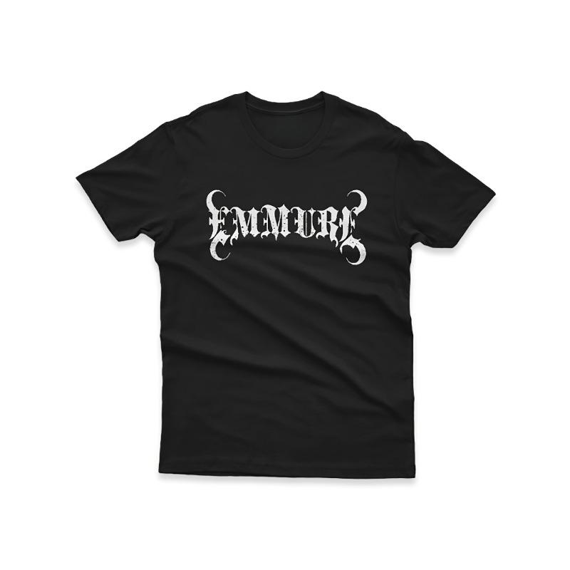 Унисекс Футболка Emmure Тяжелый Вес 230 г/м² Ретро Готическая с Буквами Emmure Белый Принт Короткий Рукав Круглый Вырез Повседневная Футболка