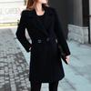 Женское пальто с длинными рукавами, сохраняющее тепло, кардиган, женское пальто средней длины для свиданий