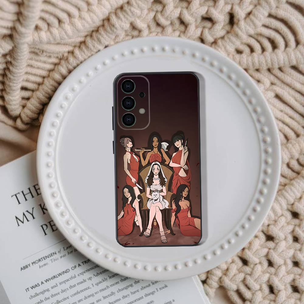 Чехол для телефона Samsung Galaxy A73,31,32,72,41,53,52,71,22,5G,Note,J7,8,9 K-KATSEYES Музыкальная группа Мягкий Черный Чехол