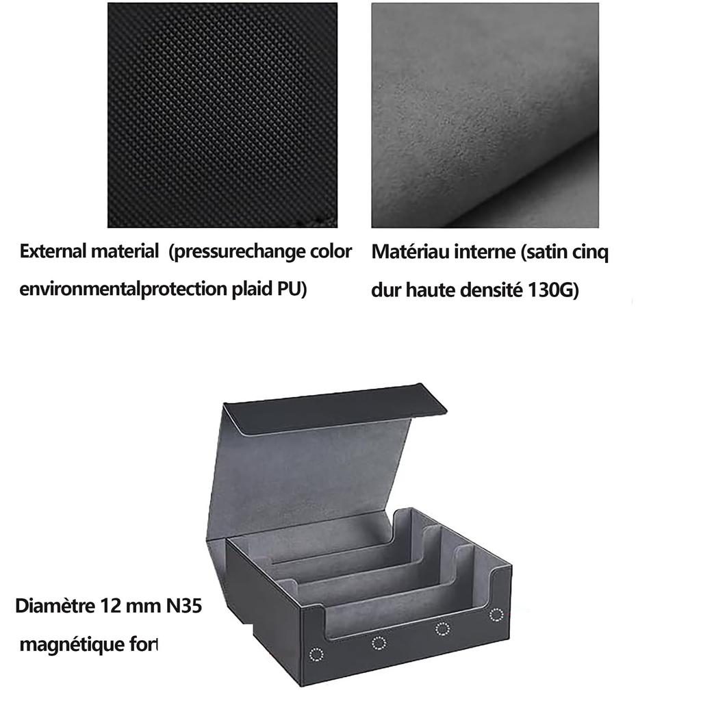 Ящик для хранения карточек для коллекционных карточек, чехол для командирских карт из искусственной кожи 1200+, держатель карт с магнитной застежкой, подходящий для игровых карт