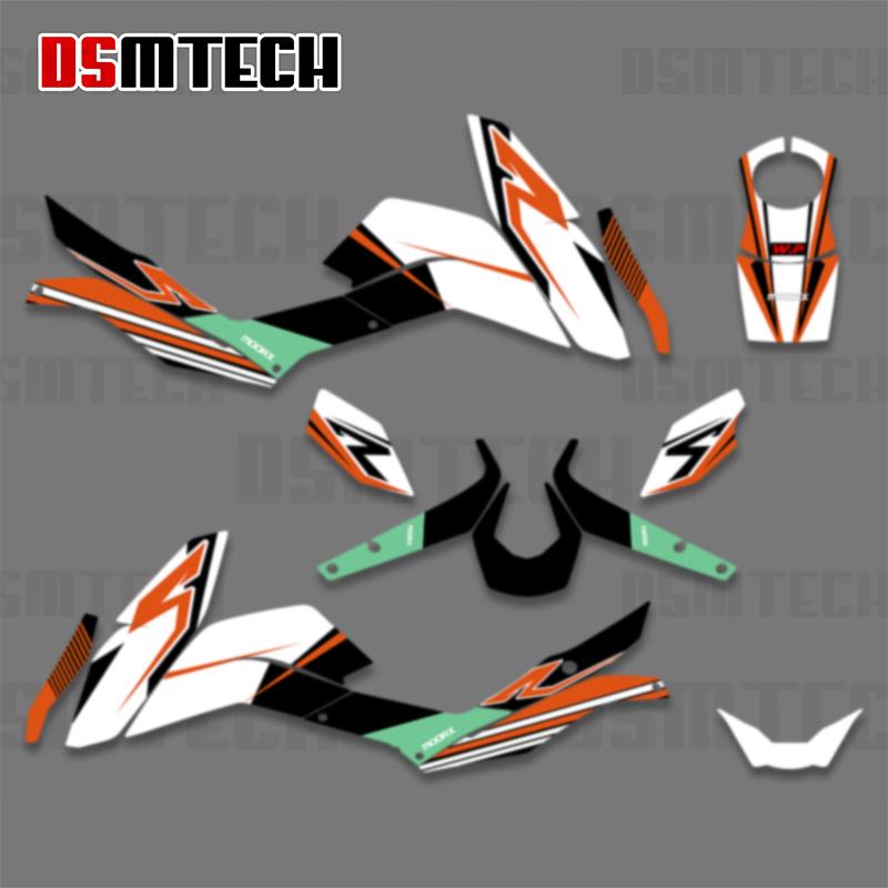 DSMTECH For KTM DUKE 125 200 390 2011 2012 2013 2014 2015 2016 Full Set Graphics Background Decal Sticker Kits