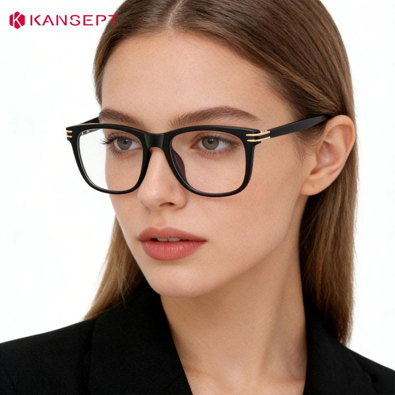 KANSEPT Очки для чтения Мужские Очки для чтения Женская оправа для очков Очки для близорукости Декоративные заушники Степень увеличения