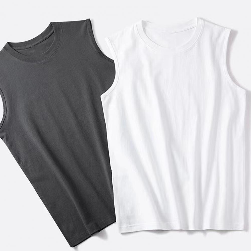 Унисекс, летний жилет для фитнеса, однотонный, бесшовный, с круглым вырезом, без рукавов, свободный, тонкий, эластичный, быстросохнущий пуловер, повседневный спортивный топ для спортзала