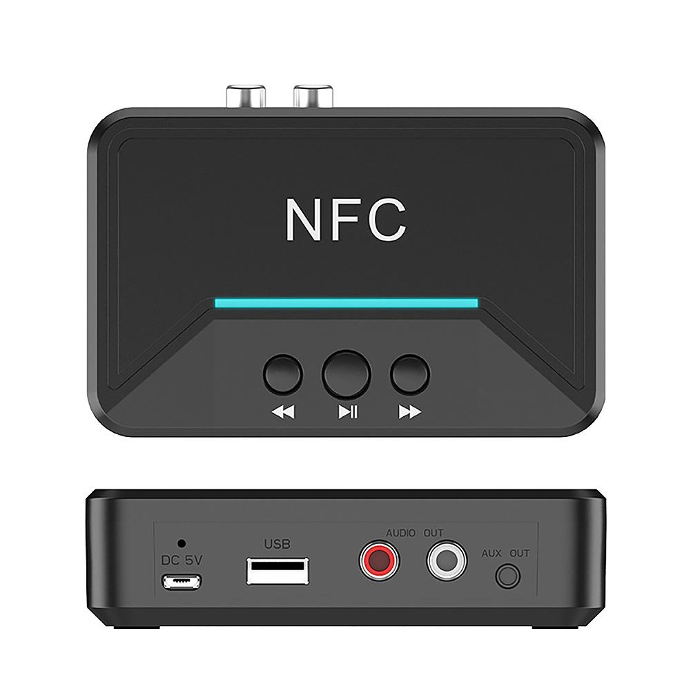 Bluetooth 5.0 Приемник Умный NFC A2DP RCA AUX 3.5мм Jack Беспроводной Адаптер Для Автомобиля Домашнего Динамика Наушников