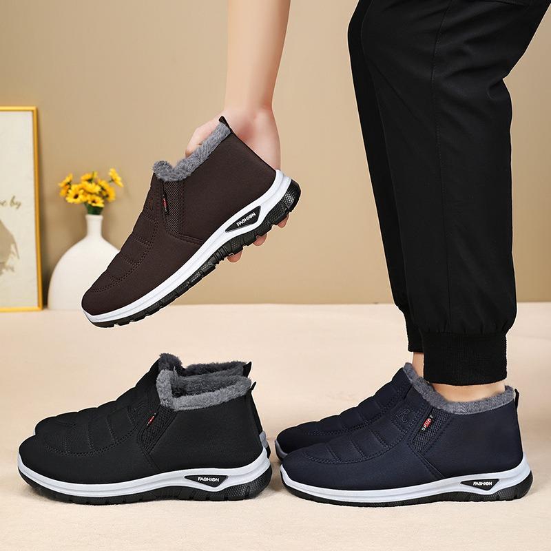 Cotton Shoes Couple Anti-freeze Men's Shoes Cold-proof and Warm Short Boots Piled and Thickened Cotton Boots Outdoor Thick-soled Snow Boots