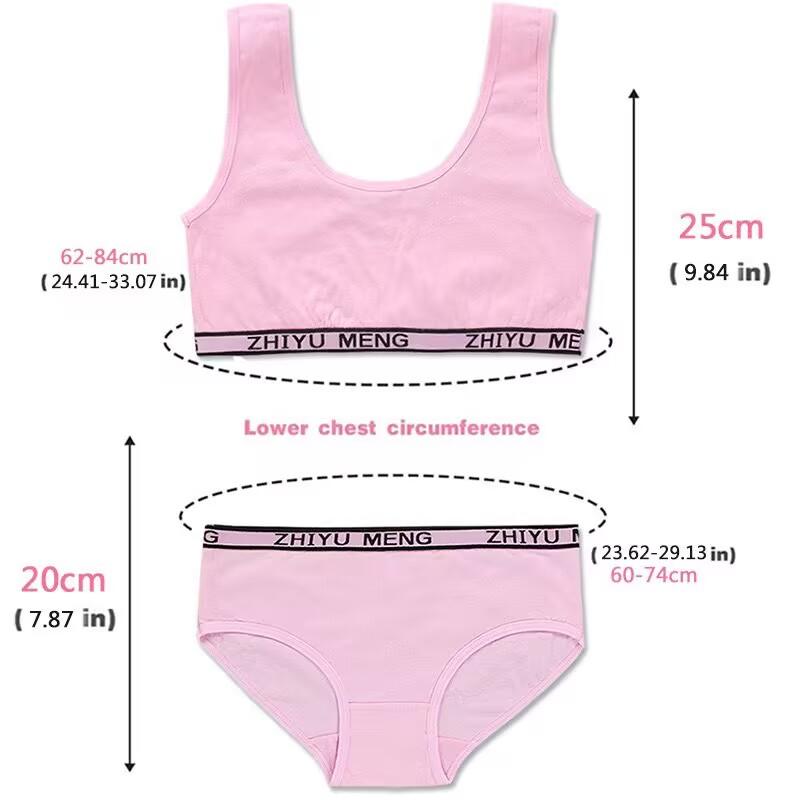 Нижнее белье для девочек, топ-топ из хлопка, хипстер, 8-14 лет, детский регулируемый слинг, спортивный тренировочный бюстгальтер для больших девочек