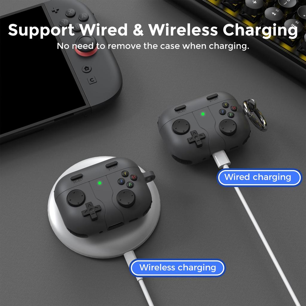 Для AirPods Pro 3 Новый чехол с чистящим набором Чехол с дизайном ретро-игровой консоли Мягкий силиконовый защитный чехол для AirPods Pro 3 2025