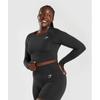 Gymshark Укороченный топ Vital Seamless 2.0 Black Marl B1a3d Bbf3