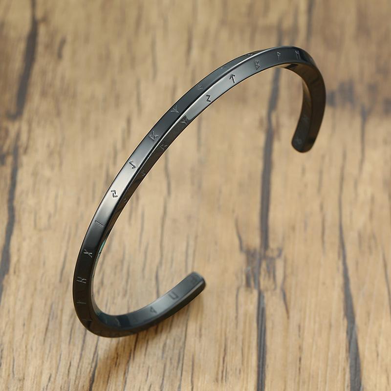 Vnox Ретро Норвежский Браслет-манжета Викингов для Мужчин Нержавеющая Сталь Мобиус Норвежская Мифология Руны Амулет Украшения Подарок Папе