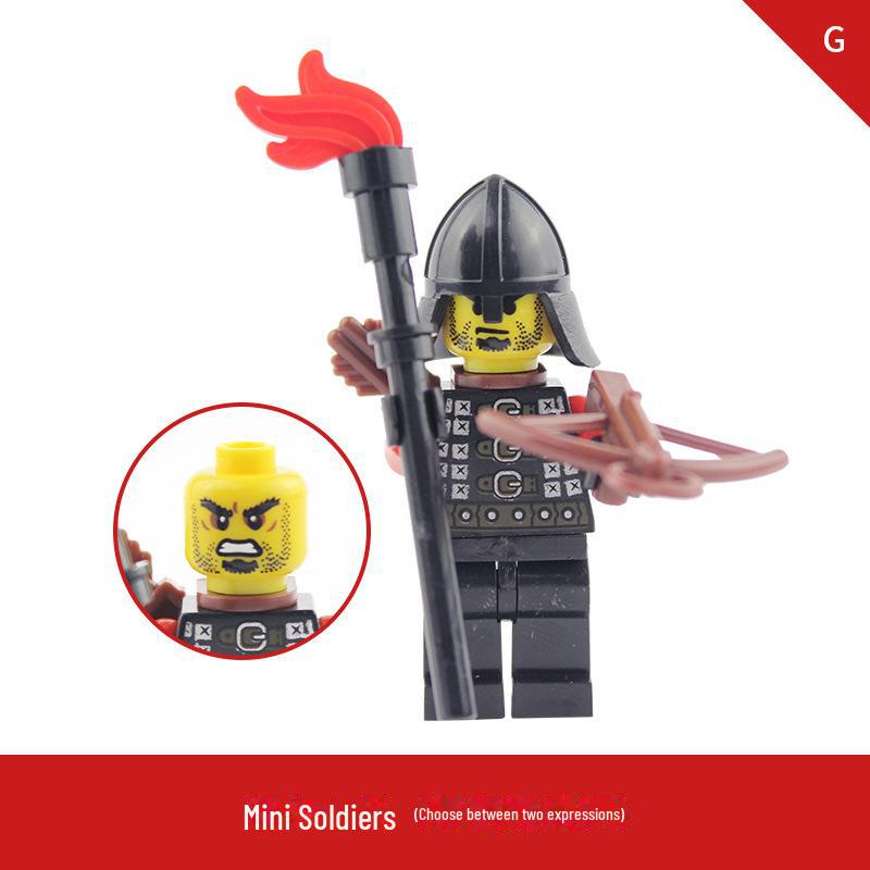 LOJO AX9804 Красный рыцарь-дракон, набор минифигурок средневекового строительства