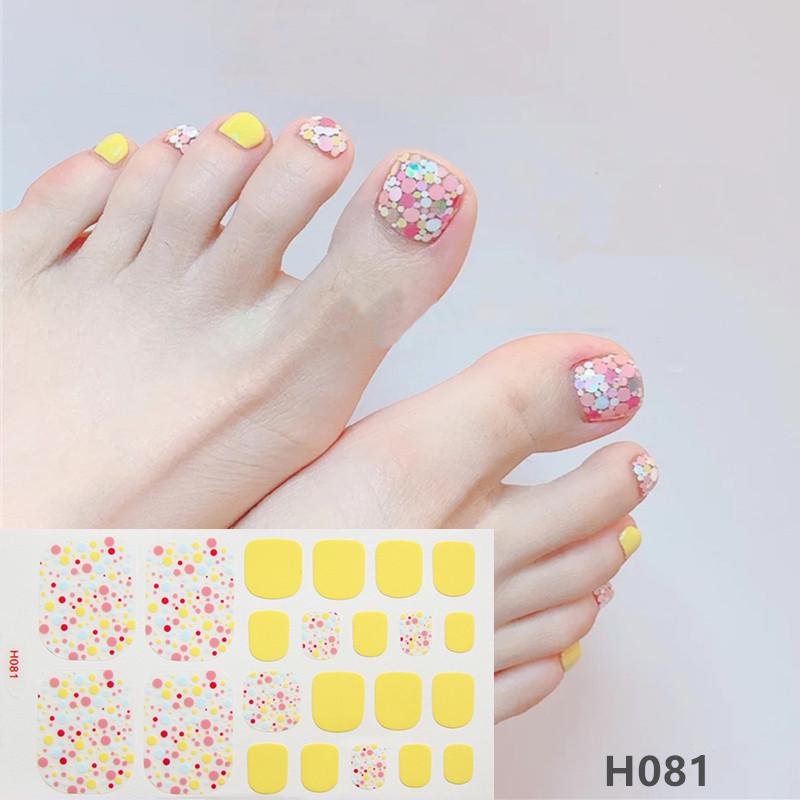 Summer New Toenail Film Nail Art Foot Paste Process Crystal Nail Oil Film Toenail Discount Goods