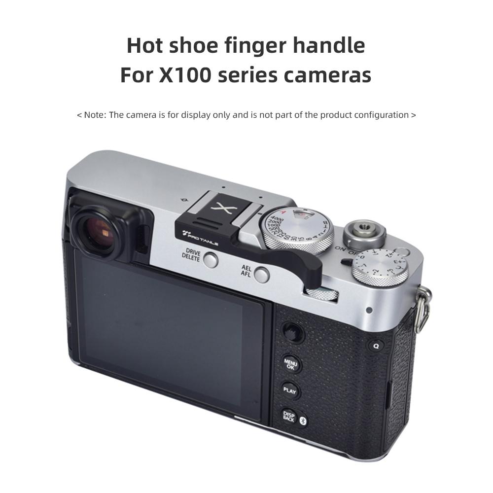 PRO TANLE Накамерный хват для большого пальца с крышкой для горячего башмака, замена для Fujifilm Fuji X100VI  X100V  X100F  X100T  X100S  X100
