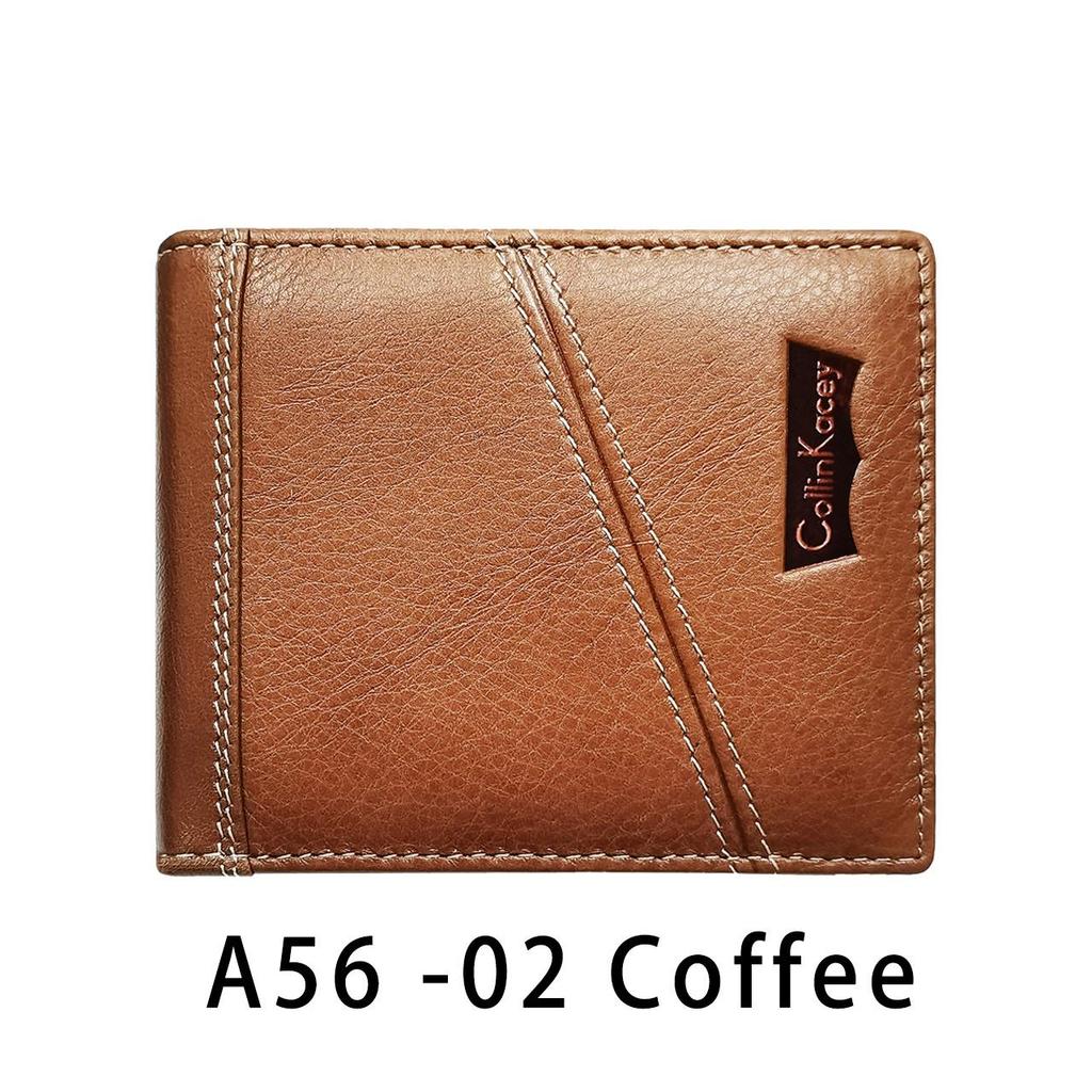 Мужской ретро-складной кошелек из натуральной кожи и держатель для карт