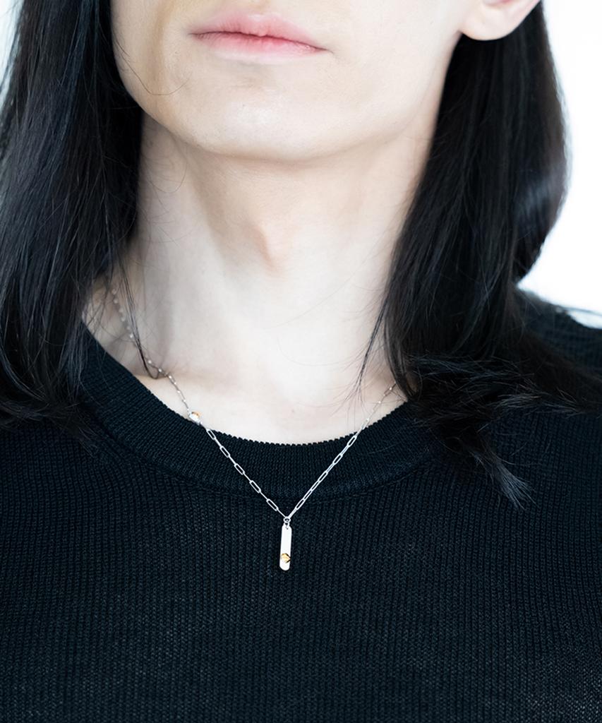 Begins Time Screw Gear Necklace
