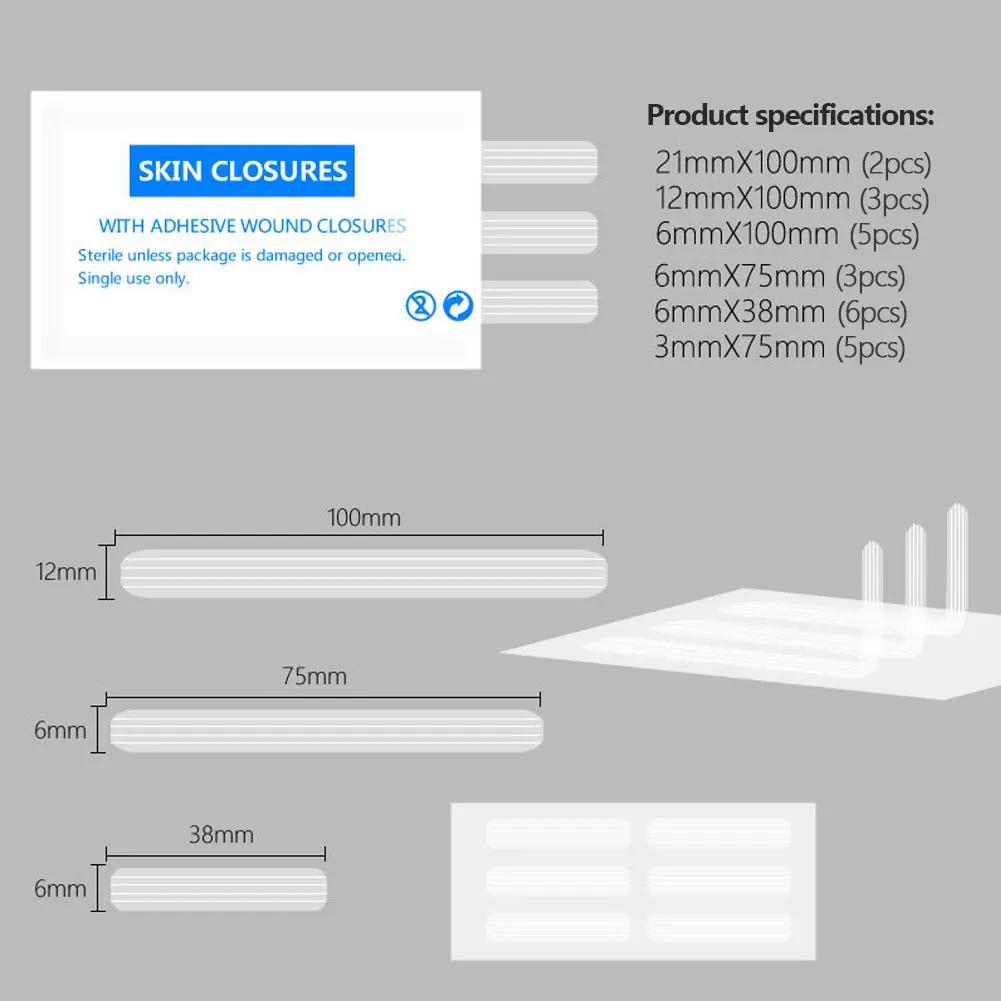 1sheet Skin Closure Strips Wound Closure Medical Surgical Tape Suture Steri-Strip Skin Closure Strips