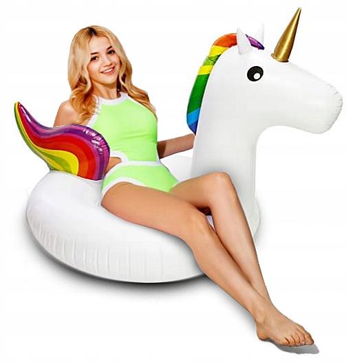 Unicorn inflatable holiday mattress ring 90 cm for swimming pool