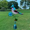 Painted Bell Pendant Iron Art Hanging Decoration Garden Decoration Little Bird Wind Chime  Gift