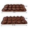 15/10 Cavity Diamond Heart Silicone Chocolate Mold Diy Cake Accessories Kitchen Ice Cubes Biscuit Pastry Manual Baking Mould