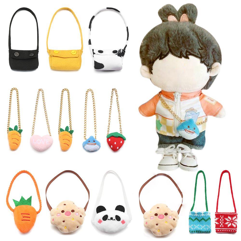 Dressing Game Plush Handbag 20CM Doll Bags Dolls Accessories Miniature Messenger Bag Cartoon Animal