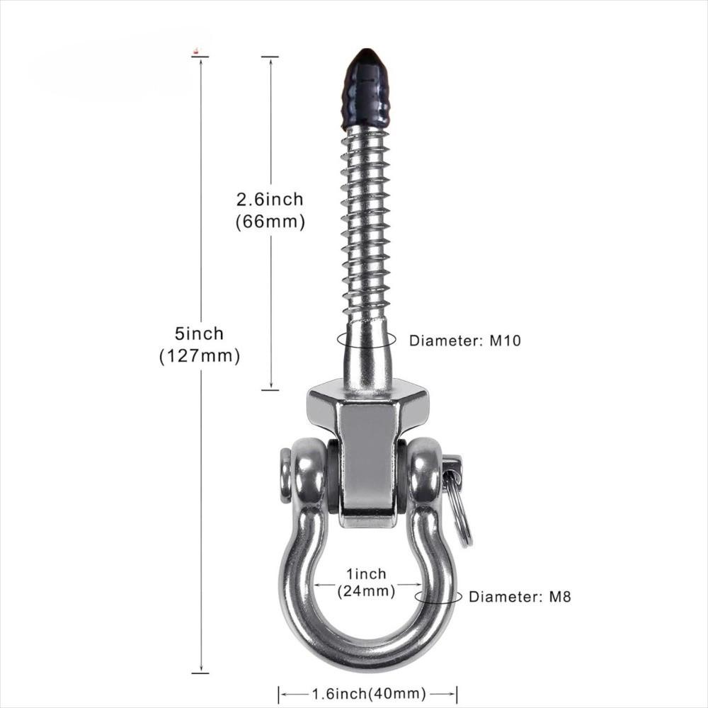 Stainless Steel Heavy Duty Swing Hook Heavy Duty Hanging Chair Hook Yoga Hammock Hook  Playground