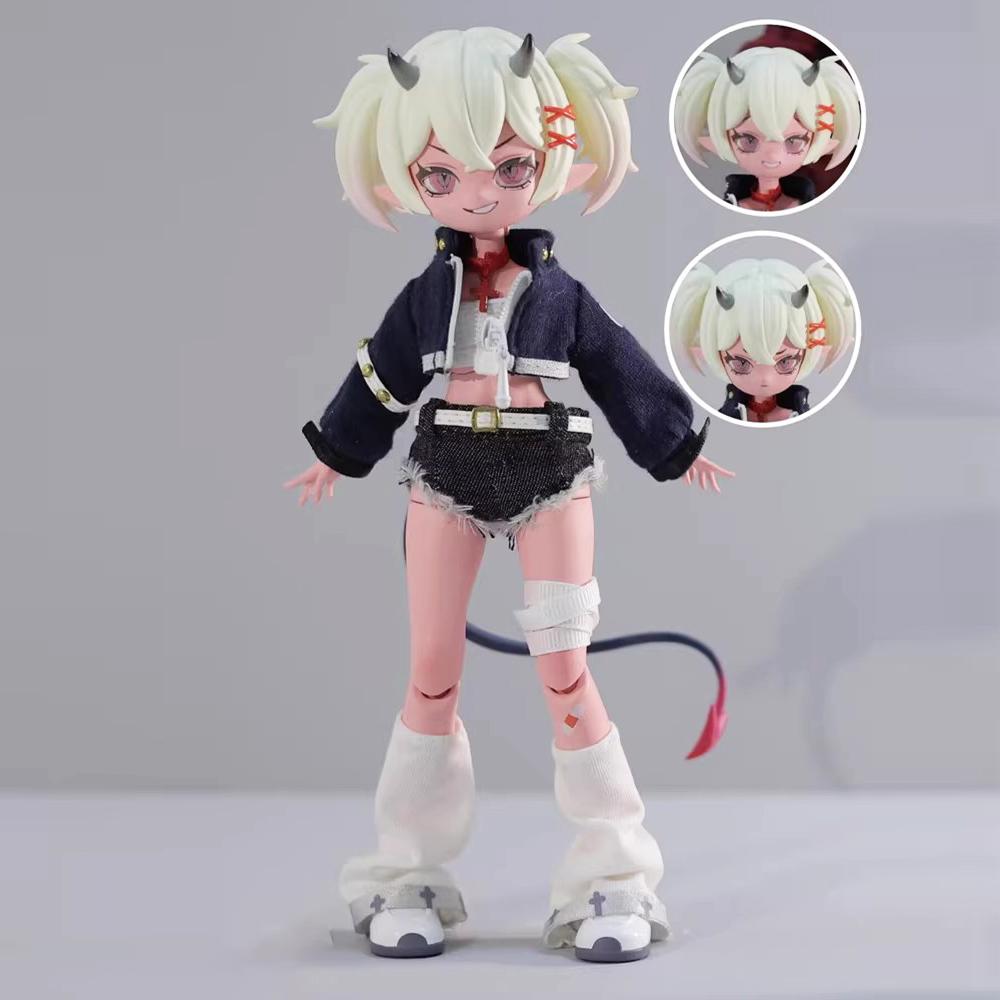 В наличии Оригинальные Дьявольские рога Bjd Сюрприз-бокс 1/8BJD Подвижная кукла Орнамент Креативная трендовая игрушка Изысканная кукла Подарки для мальчиков и девочек