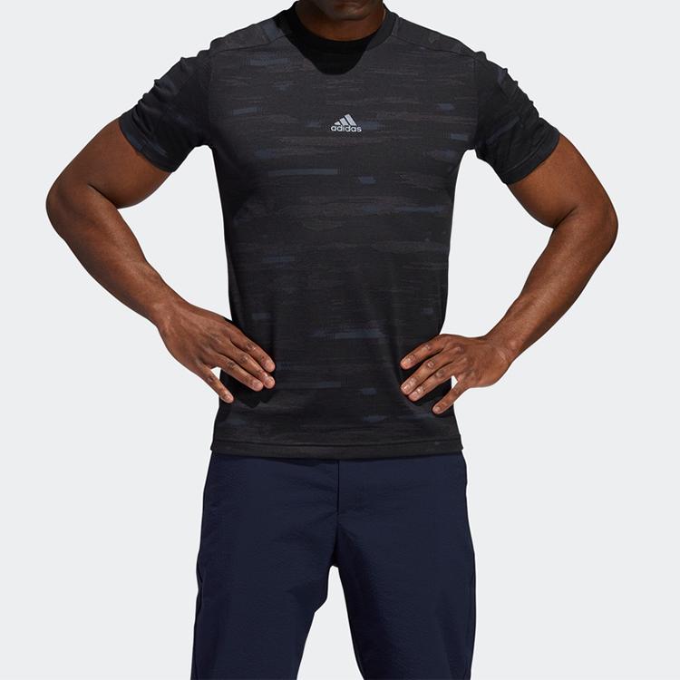 Adidas T Shirts Men's Black Crew Neck Moderate Straight Fit FT2777