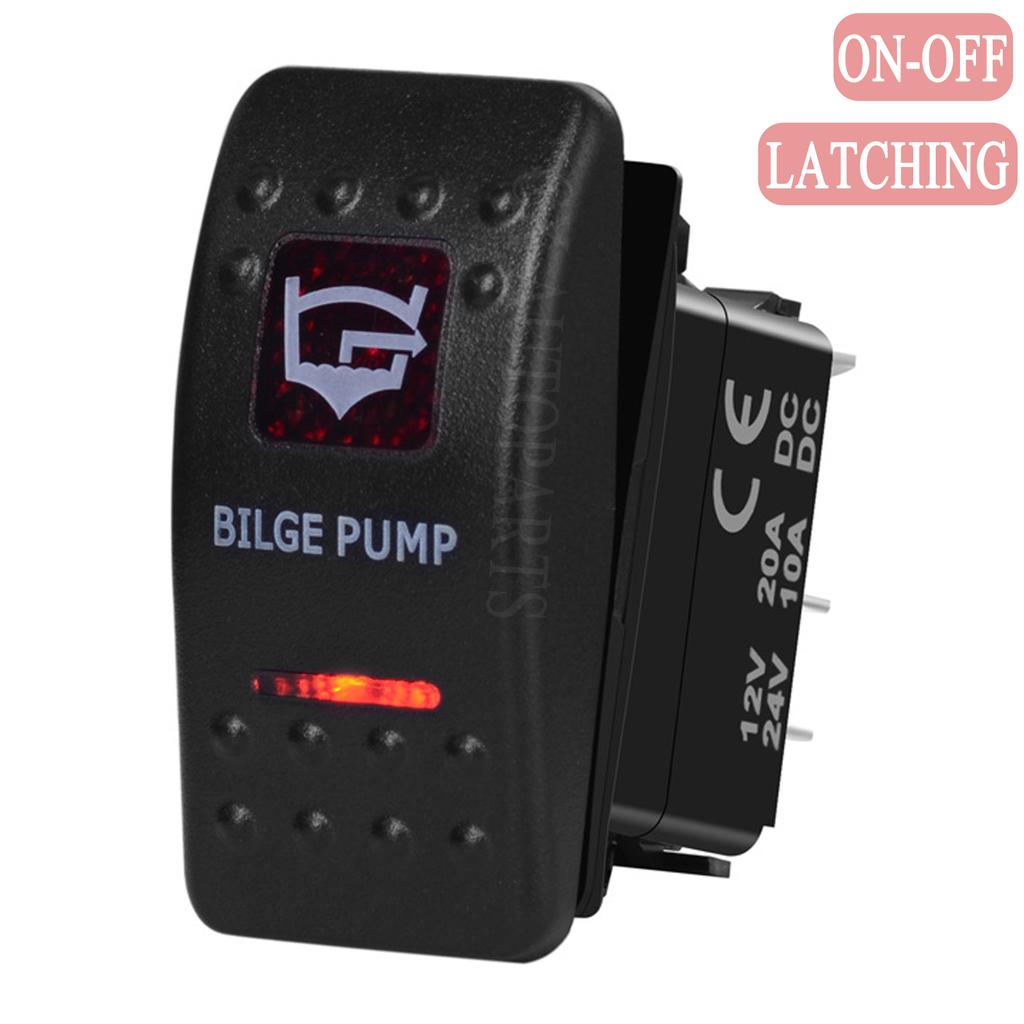 Waterproof Red LED Rocker Switch 12V 24V OFF Road Light ON OFF / ON OFF ON 3 Position Toggle for NARVA Carling ARB Style 4x4 Battery Switches5