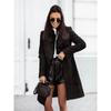Tooxika Women's Autumn And Winter New Long-sleeved Solid Color Tie Woolen Slim Lapel Coat