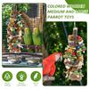 Bird Toy Wooden Parrot Chewing Toy Colorful Cage Bird Decoration Training Natural Blocks Tearing Toys for Small Medium