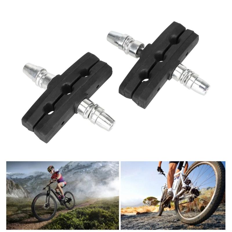 2 Pair Bicycles V Brake Pads Bicycles Brake Block Replacements Set Mountain Bicycles Brake Pads for Front Back Wheel