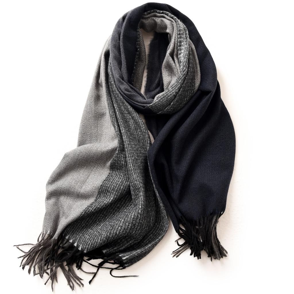 Imitation Cashmere Scarf Sweet Solid Color Fringed Scarf Women's 2025 Winter New Extended Fashion Warm Shawl