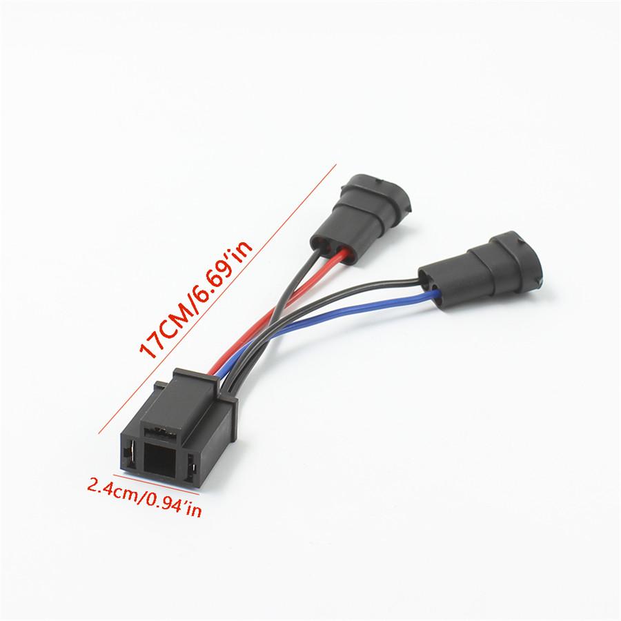 2Pcs H9/H11 To H4  Hi/Lo  Beam Headlight Splitter Harness Adapter H4 Wiring Harness Dual Beam Headlights