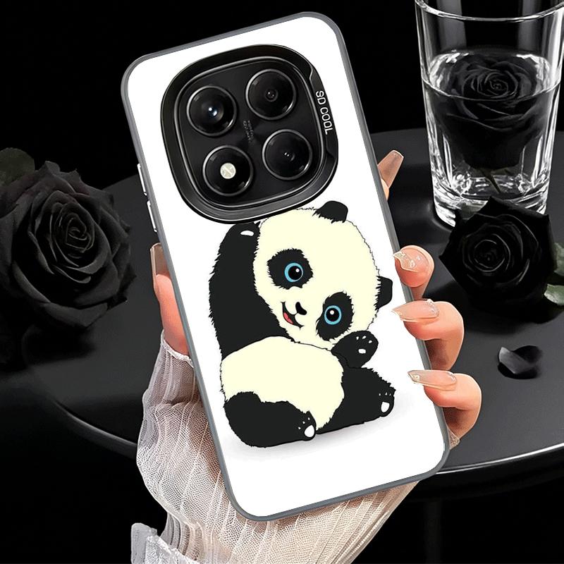 Милый Мультяшный Панда Мягкий Чехол для Телефона для Xiaomi Redmi Note 13 14 15 Pro Plus 12S 12 11S 11 11T 10S 10 Ударопрочный Задний Корпус