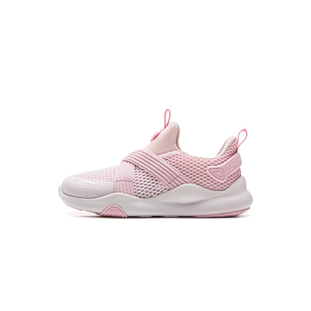 Li Ning Kids Sports Lifestyle Series Fabric Soft Lightweight Fashion Shock Absorption Rebound Low Top Casual Shoes Kids Casual Shoes Pink YKNU120-4