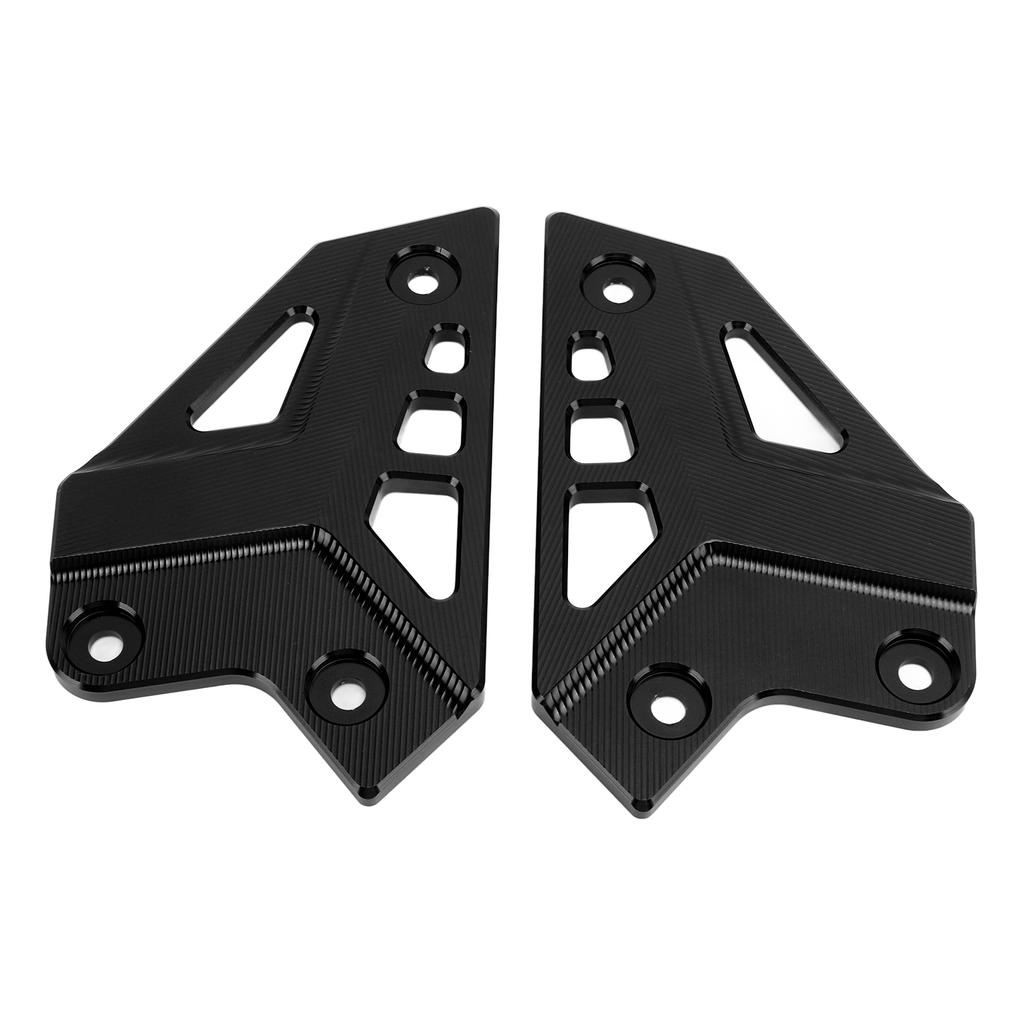 Motorcycle Foot Peg Protector Rear Plate Heel Guard Aluminum Alloy Replacement for Z900 2017‑2021Black