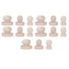 15Pcs Wooden Stamp Handle Assorted Size Sturdy Pinewood Smoothing Widely Used Wood Knobs for Craft