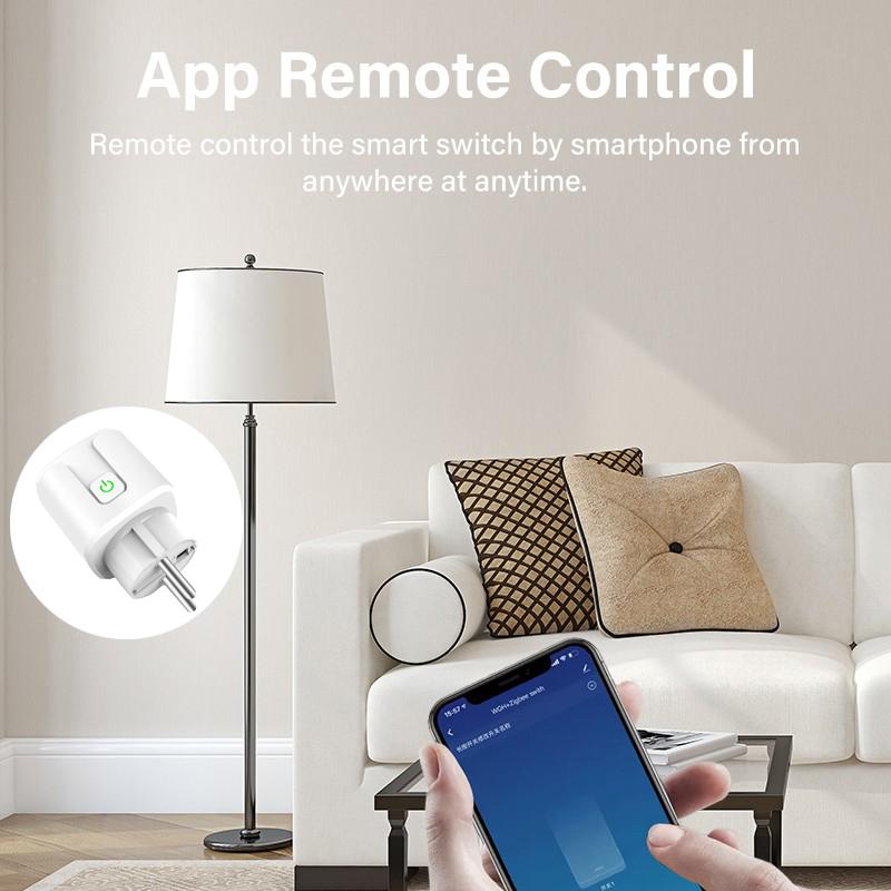 20a Zigbee Wi-Fi умная розетка Tuya Smart Life Timing EU вилка с монитором мощности Беспроводная розетка работает с Alexa Google Home Alice