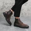 Модные повседневные мужские кожаные ботинки Модный дизайнерский стиль Отдых на природе Бизнес Повседневные офисные вечерние высокие кожаные туфли больших размеров