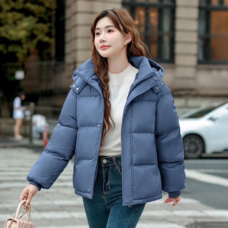 Женское свободное толстое зимнее пуховое хлопковое пальто 2024 года в корейском стиле