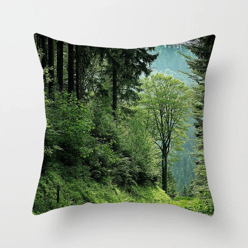 Landscape  Sunrise Sunset Scenery Pillow Cover Sofa Decoration Car Office Seat Cushion  Room Home