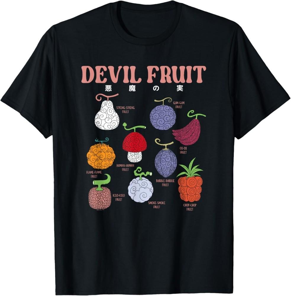 Anime Devil Fruit Varieties Illustration T-Shirt