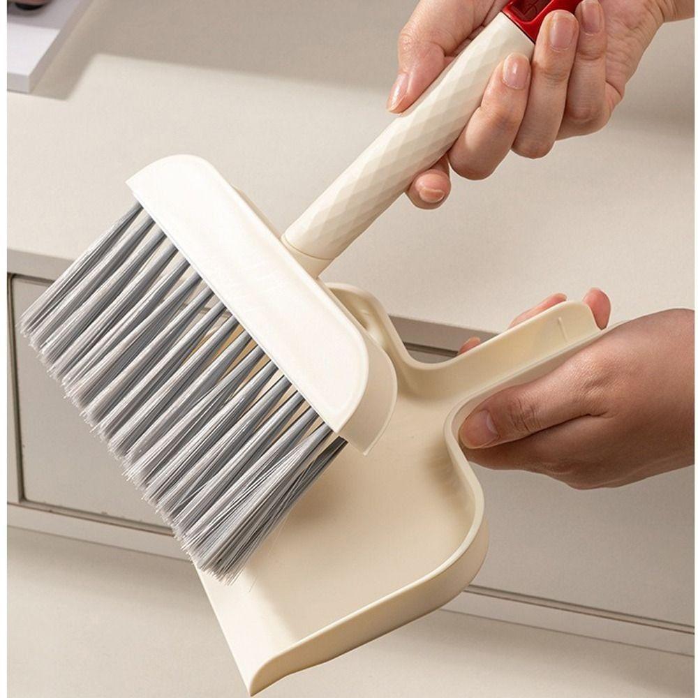 Plastic Desktop Mini Broom Mini Handheld Sweeping Brush Portable Dustpan Set Household Tool