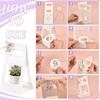 32Pcs Paper Flower Packing Baskets Flower Boxes with Handles Rectangle with 32Pcs Paper Thank You Hanging Gift Tags and 32Pcs Jute Cords White