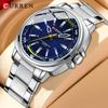 CURREN Simple Creative Design Men's Watch NEW Casual Stainless Steel Braclete Quartz Wristwatches Waterproof Clock