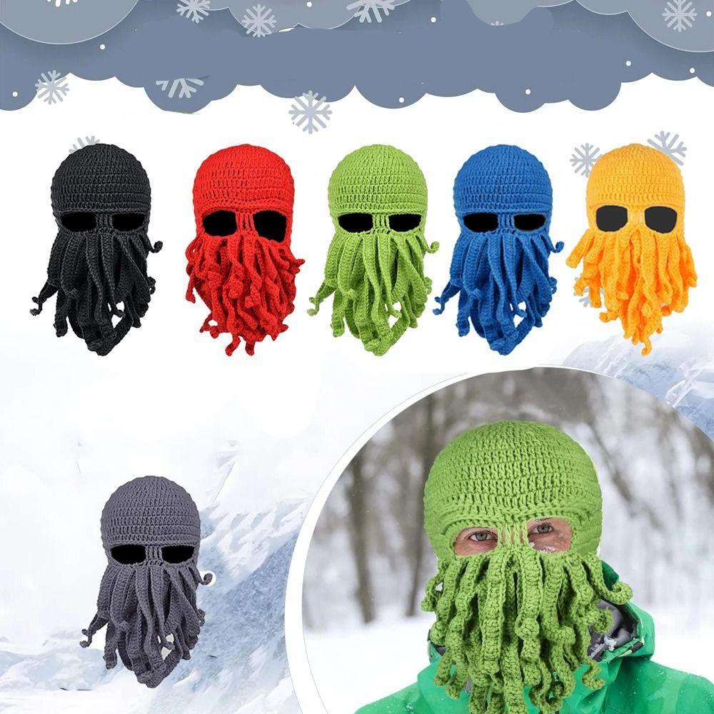 Балаклава Шапка Животное Ктулху Хэллоуин Лыжная Шапка Модная Вязаная Шапка Осень/Зима